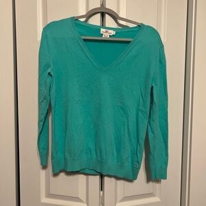 Vineyard Vines Women's Teal Long Sleeve Sweater Top - Small